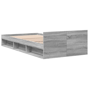 Bettgestell mit Schublade Grau 90x190 cm