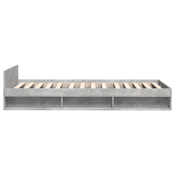 Bettgestell mit Schublade 100x200 cm Betongrau