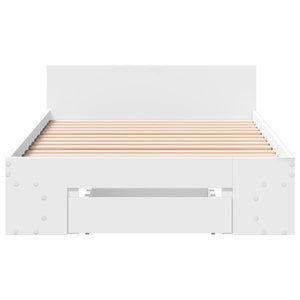 Bettgestell Weiß mit Schublade 90x200 cm