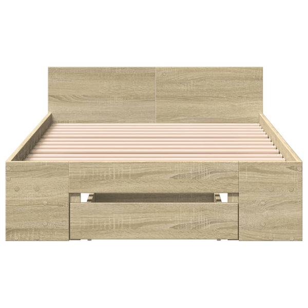 Bettgestell Sonoma Eiche 90x200 cm mit Schublade