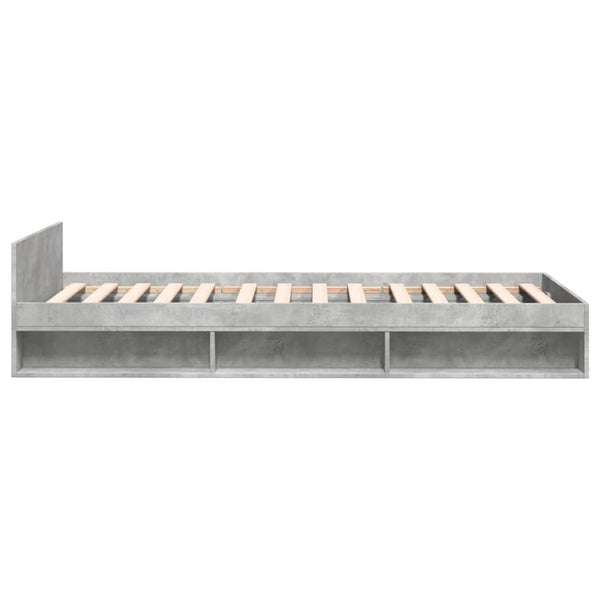 Bettgestell mit Schublade Betongrau 90x200 cm