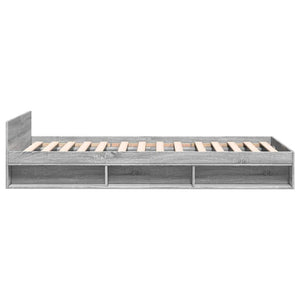 Bettgestell Sonoma Grau 90x200 cm mit Schublade