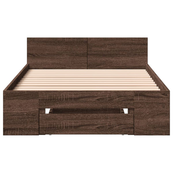 Bettgestell mit Schublade 90x200 cm Eichenoptik