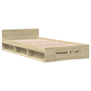 Bettgestell Sonoma-Eiche 75x190 cm mit Schublade