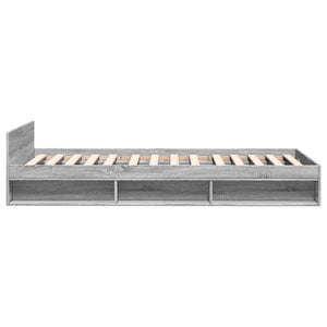 Bettgestell 75x190 cm mit Schublade Grau