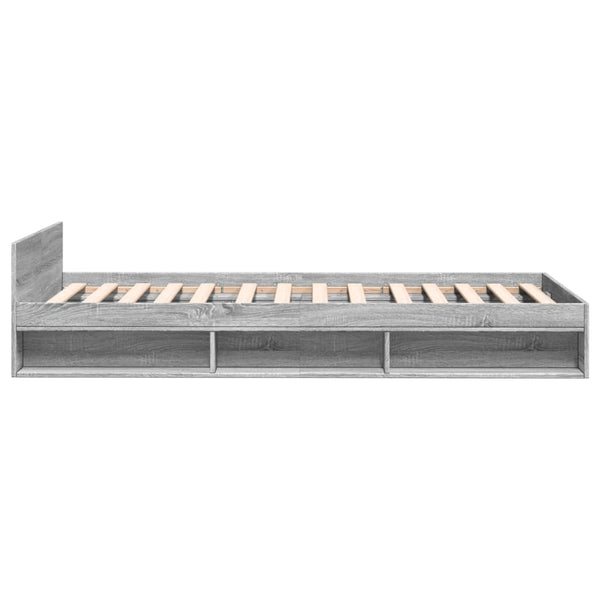 Bettgestell 75x190 cm mit Schublade Grau