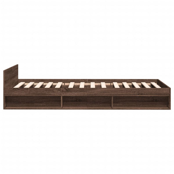 Bettgestell mit Schublade 75x190 cm Braun Eiche