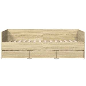 Tagesbett mit Schubladen 100x200 cm Sonoma-Eiche