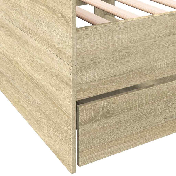 Tagesbett mit Schubladen 100x200 cm Sonoma-Eiche