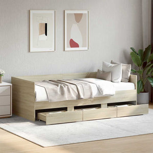Tagesbett mit Schubladen 100x200 cm Sonoma-Eiche
