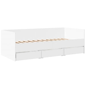 Tagesbett Weiß 90x200 cm mit Schubladen
