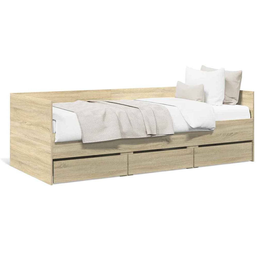 Tagesbett mit Schubladen 90x190 cm Sonoma-Eiche