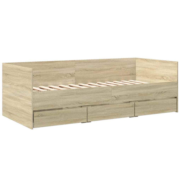 Tagesbett mit Schubladen 90x190 cm Sonoma-Eiche