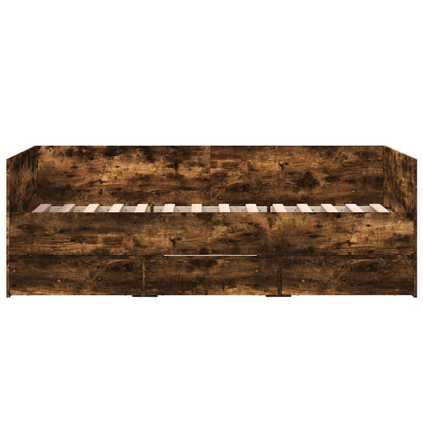 Tagesbett mit Schubladen 90x190 cm Räuchereiche