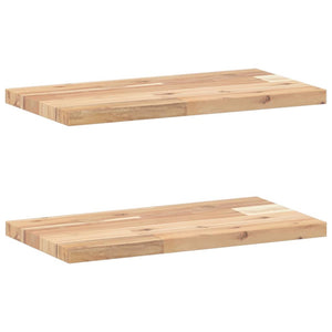 Akazie Schweberegale 40x20 cm, 2er Set