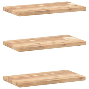 Akazie Schweberegale 60x20 cm, 3er Set