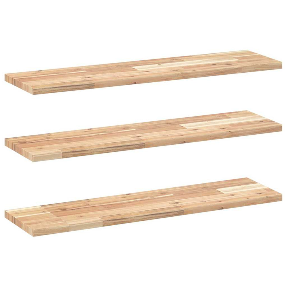 Akazie Schweberegale 3er Set, 80cm