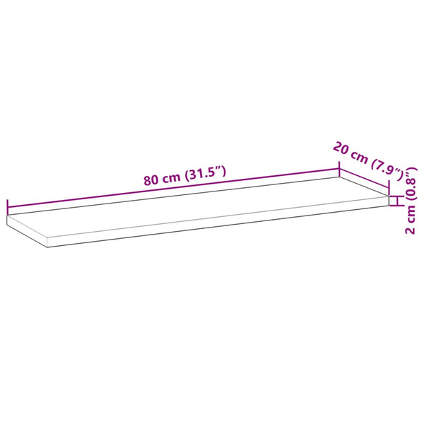 Akazie Schweberegale 80cm, 4er Set