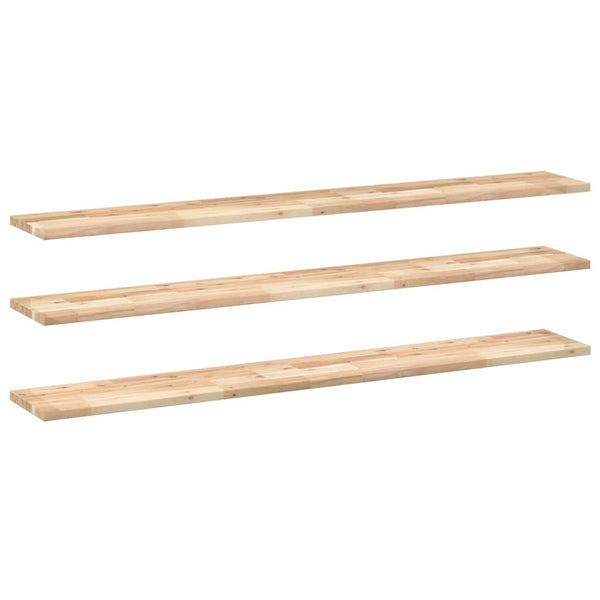 Schweberegale 3er Set Akazie 140 cm