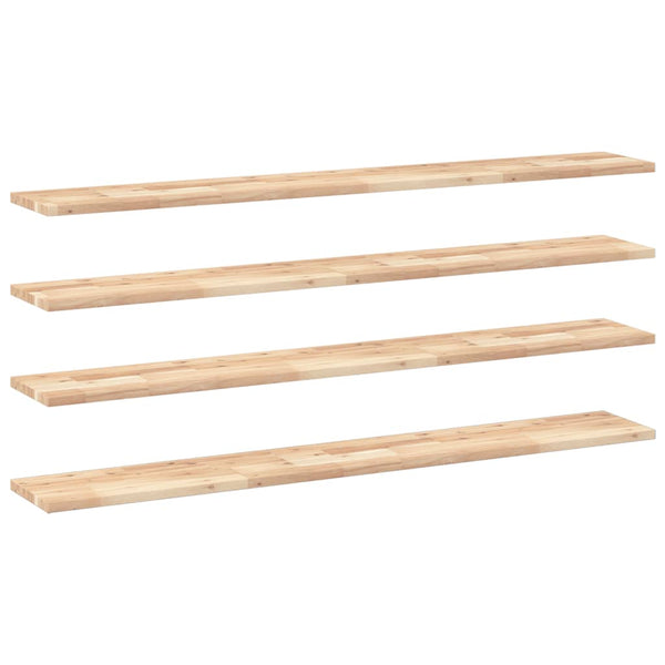 Akazie Schweberegale 140 cm, 4er Set
