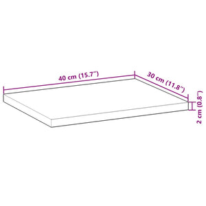 Schweberegal Akazie 40x30 cm Massivholz