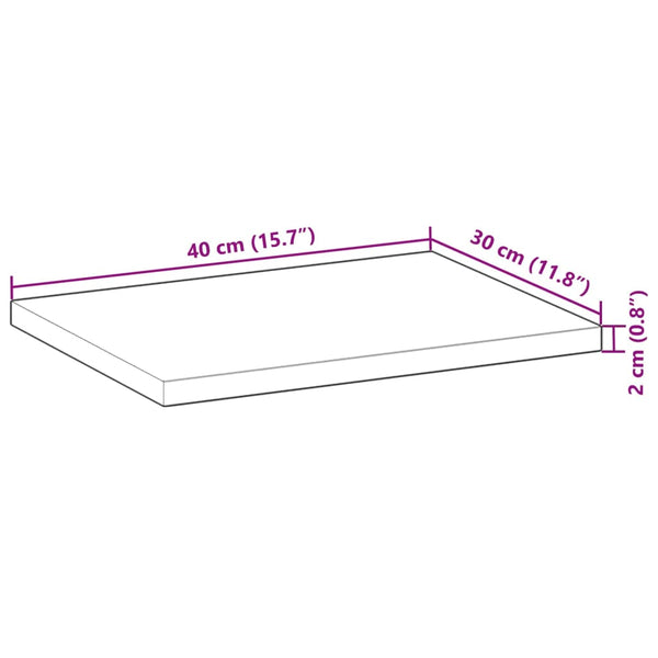 Schweberegal Akazie 40x30 cm Massivholz