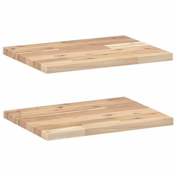 Schweberegale Akazie Massivholz 40x30 cm, 2er-Set