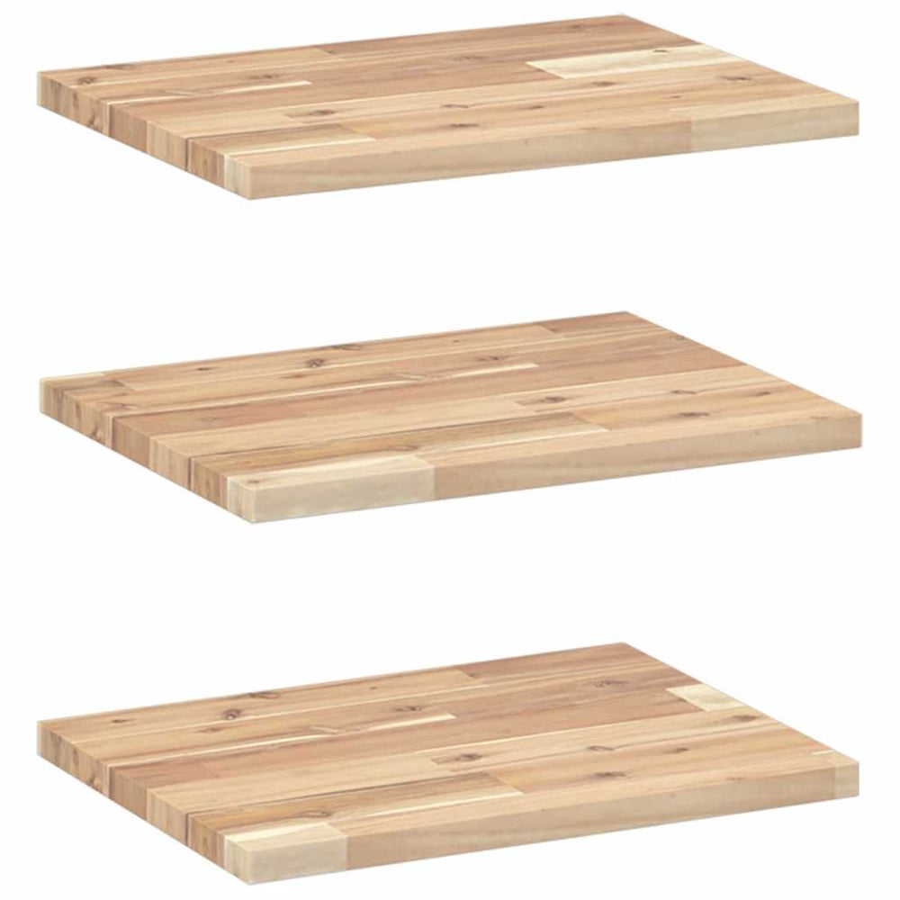 Schweberegale 3er Set Akazie 40x30 cm