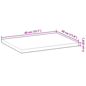 Schweberegale 3er Set Akazie 40x30 cm