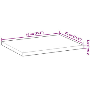 Akazie Schweberegale 4er Set, 40cm