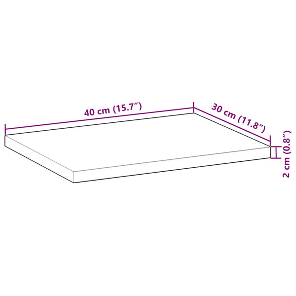 Akazie Schweberegale 4er Set, 40cm