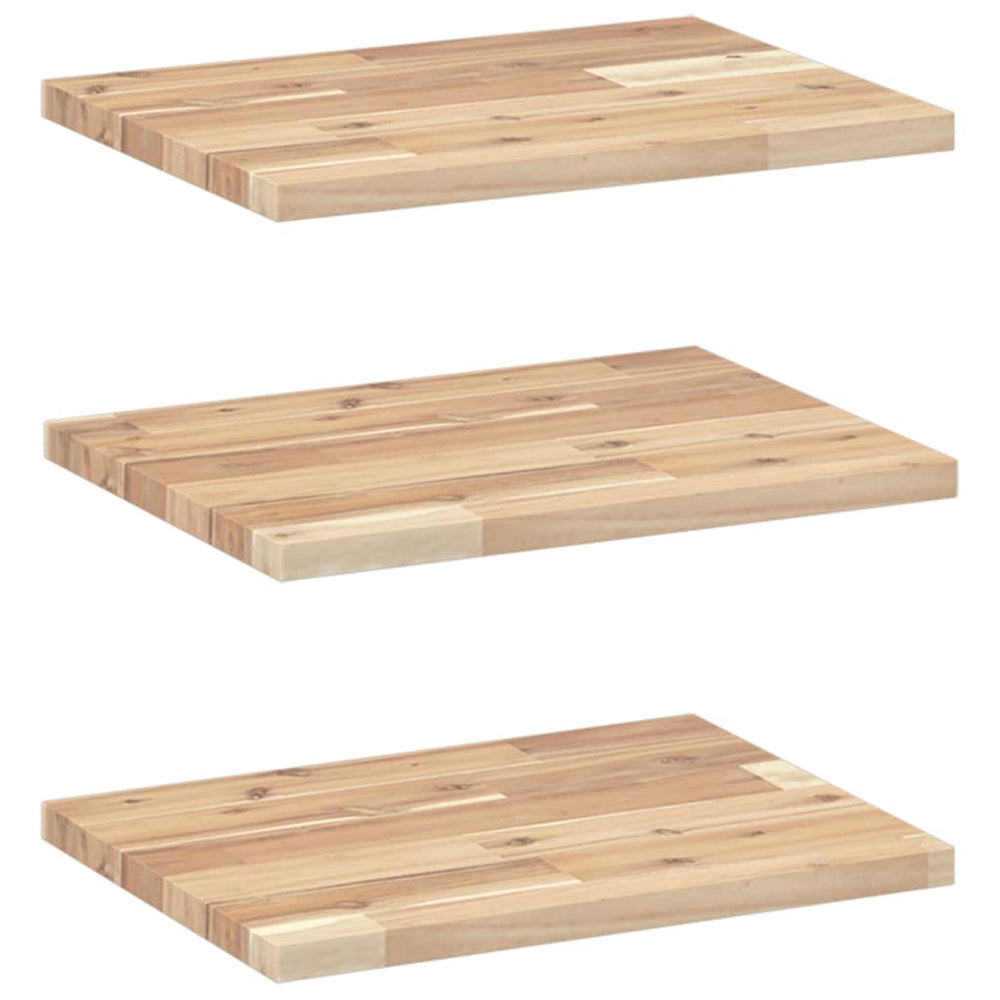Akazie Schweberegale 60x30 cm, 3er Set
