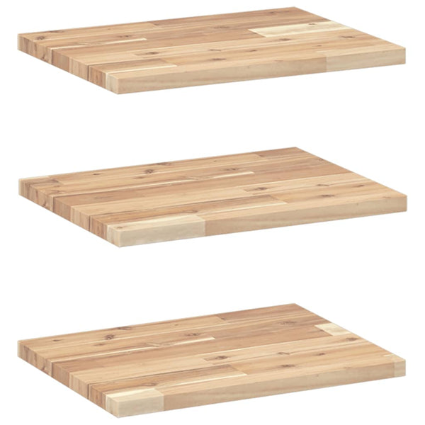 Akazie Schweberegale 60x30 cm, 3er Set