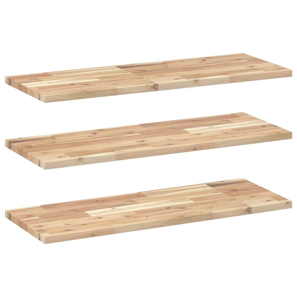Akazie Schweberegale 3er Set, 80cm