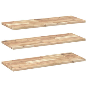 Akazie Schweberegale 3er Set, 80cm