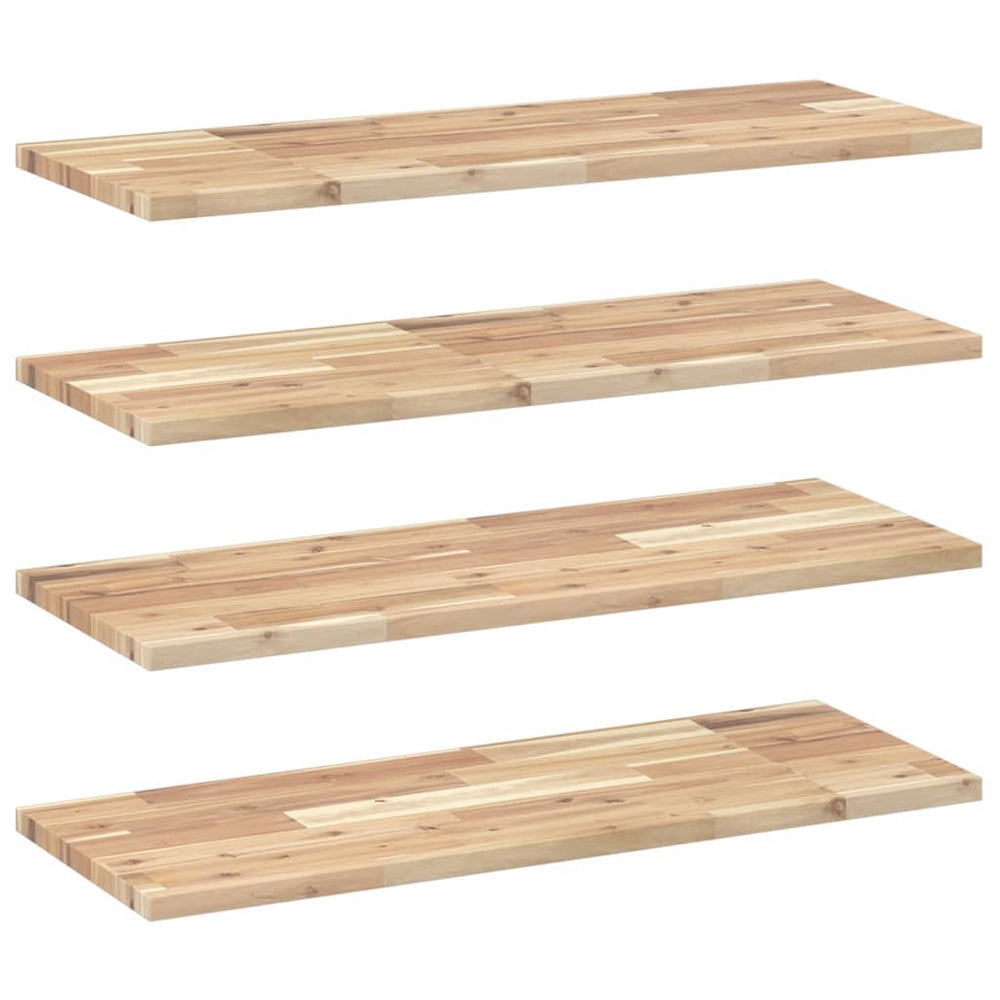 Schweberegale Akazie Massivholz 80x30 cm, 4er Set