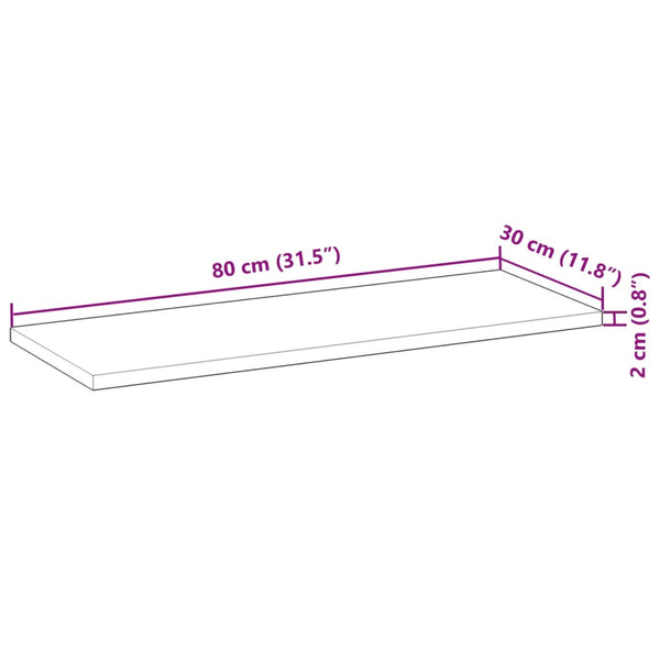 Schweberegale Akazie Massivholz 80x30 cm, 4er Set