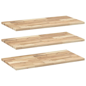 Massivholz Schweberegale Akazie 60x40 cm, 3er Set