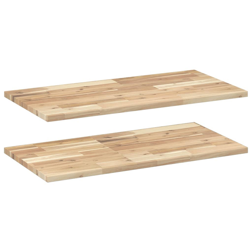 vidaXL Étagères flottantes 2 pcs 100x40x2 cm Bois d'acacia massif Non traité