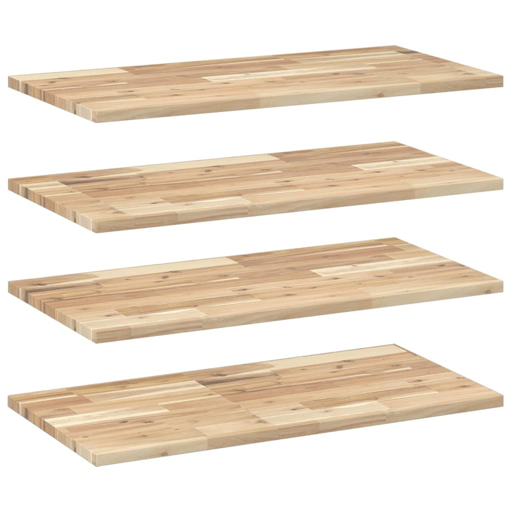 vidaXL Étagères flottantes 4 pcs 100x40x2 cm bois d'acacia massif non traité