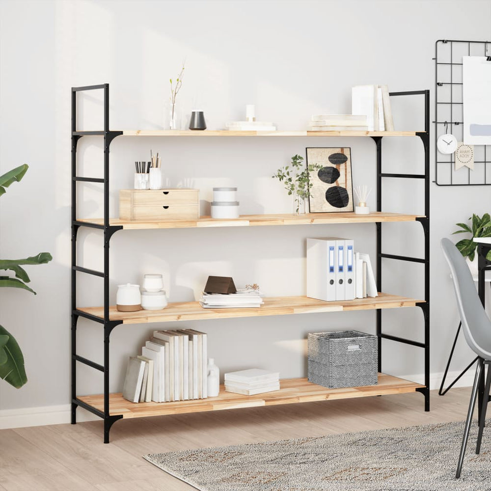 Massivholz Akazie Schweberegal 140x40 cm