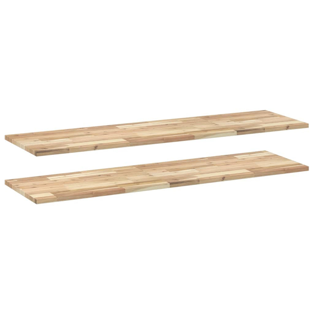 vidaXL Étagères flottantes 2 pcs 140x40x2 cm bois d'acacia massif non traité