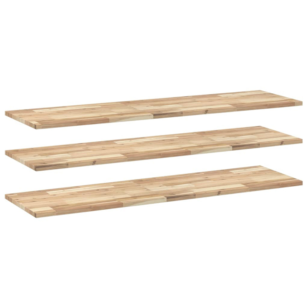 vidaXL Étagères murales 3 pcs 140x40x2 cm Bois d'acacia massif non traité