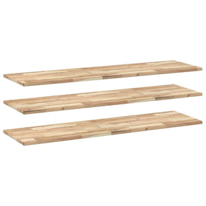 Massivholz Schweberegale Akazie 140cm, 3er Set