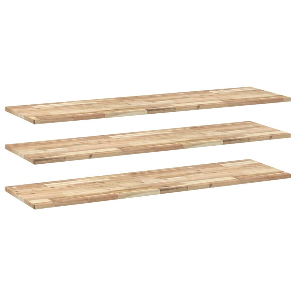 vidaXL Étagères murales 3 pcs 160x40x2 cm Bois d'acacia massif non traité