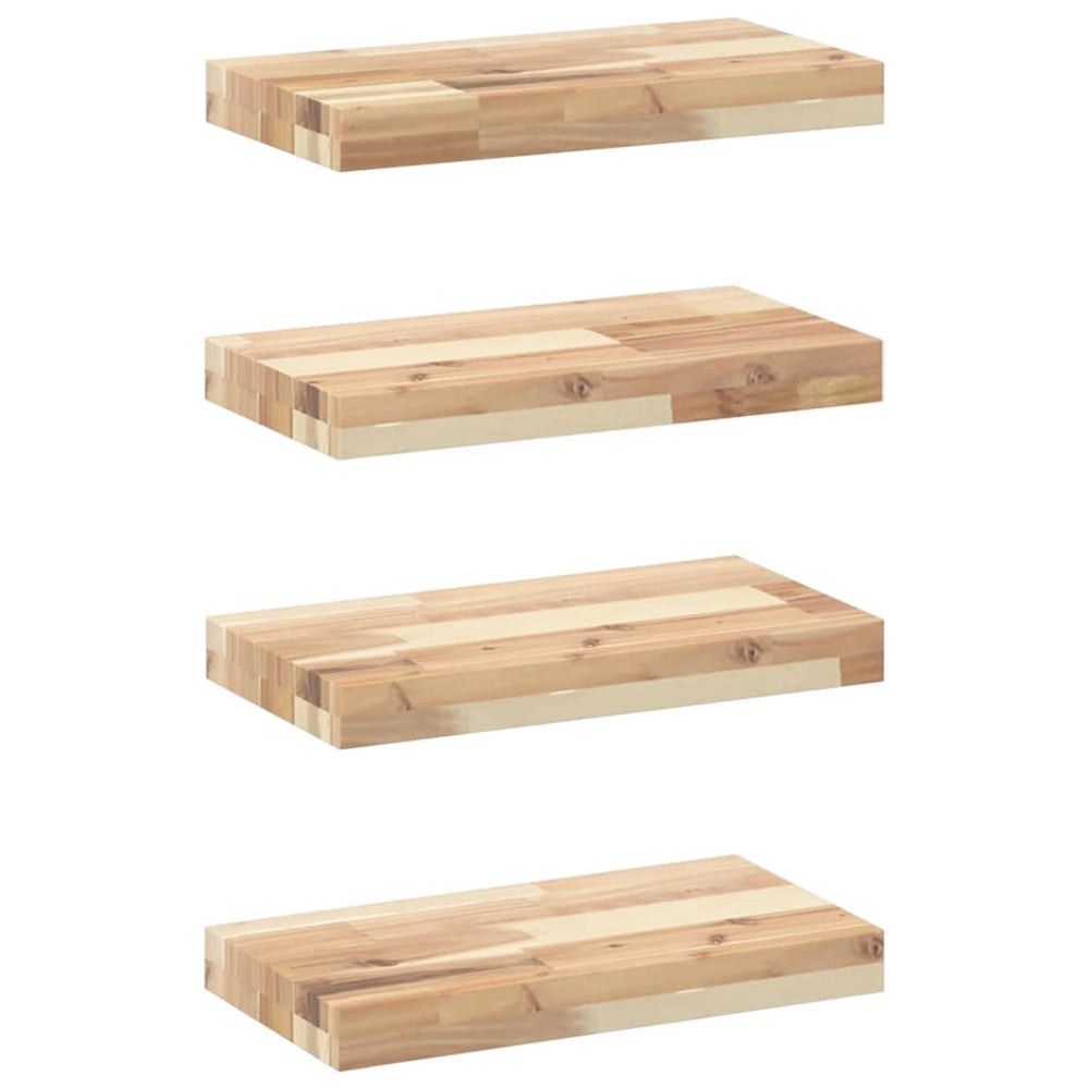 vidaXL Étagères flottantes 4 pcs 40x20x4 cm Bois d'acacia massif non traité