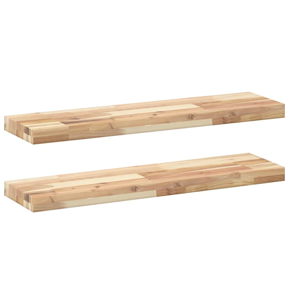 vidaXL Étagères flottantes 2 pcs 100x20x4 cm Bois d'acacia massif non traité