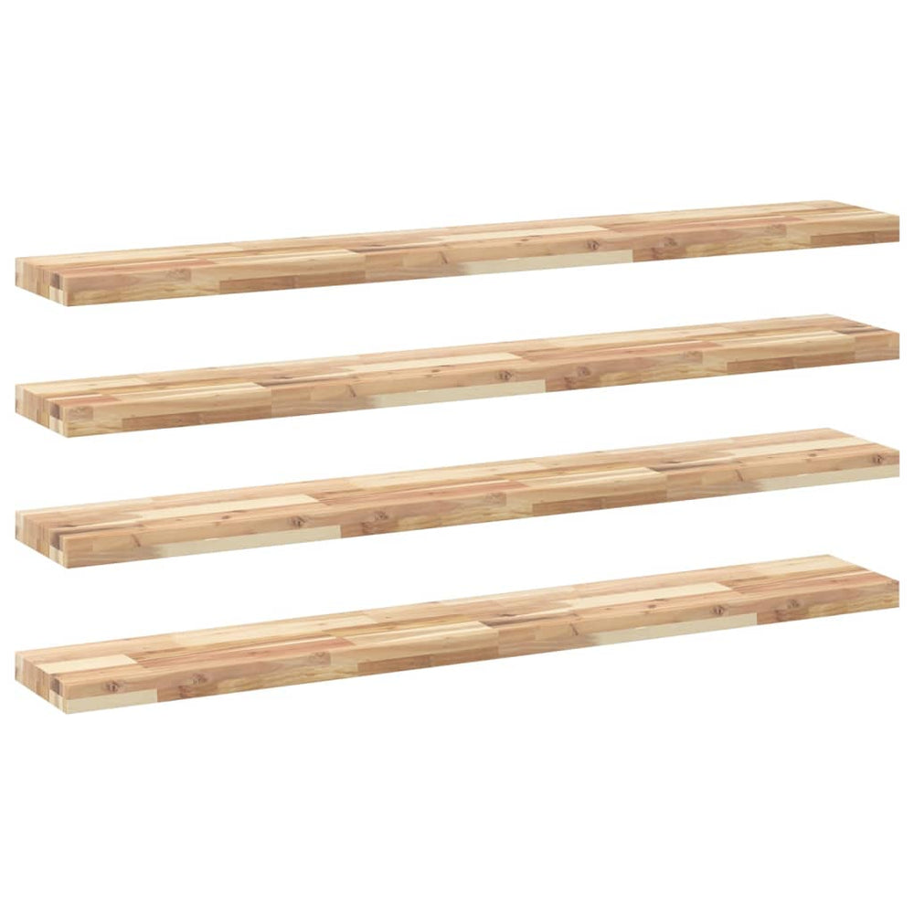 vidaXL Étagères flottantes 4 pcs 120x20x4 cm Bois d'acacia massif non traité