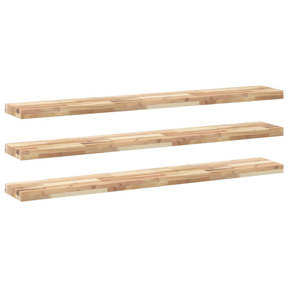 Akazie Schweberegale 140 cm, 3er Set
