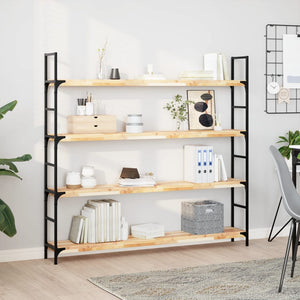 Akazie Schweberegale 140 cm, 3er Set